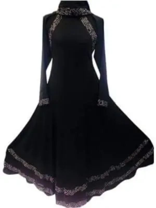 Picture of Radhe Designer Black Georgette Kaftan Dress for Women - F3688