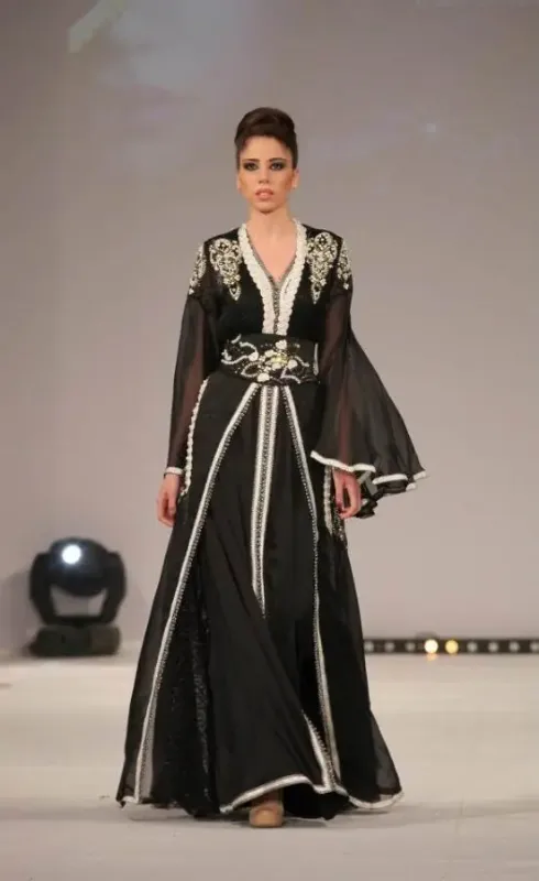 Picture of Statement Black Georgette Jilbab Dress for Women