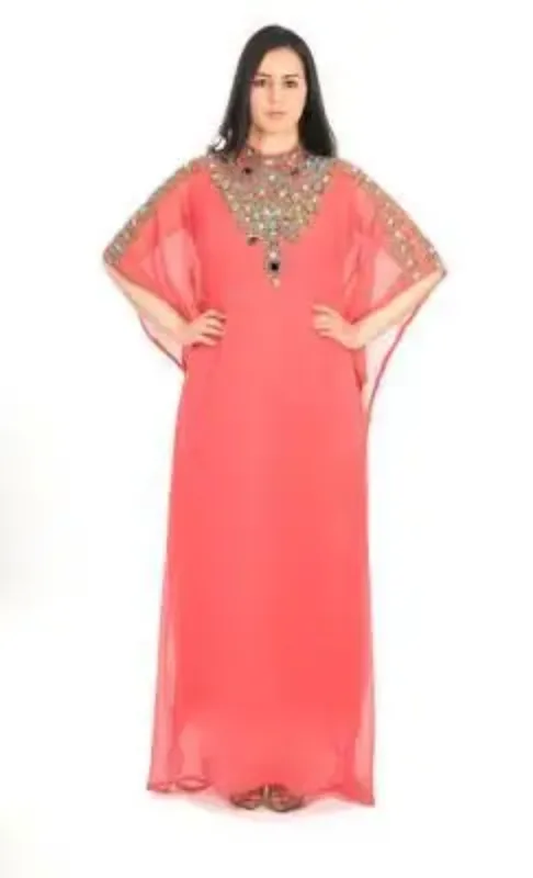 Picture of Radhe Designer Multicolor Georgette Kaftan Dress for Women - F9111