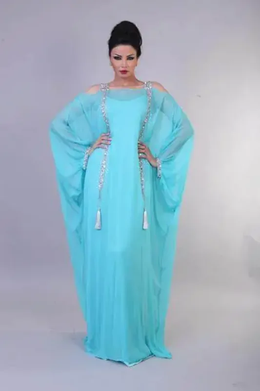 Picture of Radhe Designer Purple Georgette Kaftan Dress for Women - F9124