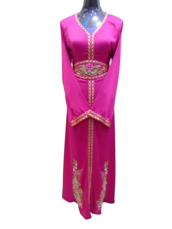 Picture of Radhe Designer Pink Cotton Kaftan Dress for Women - F3727