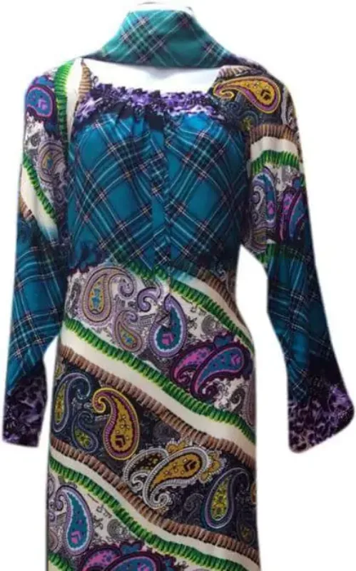 Picture of Refined Multicolor Georgette Caftan Dress for Women