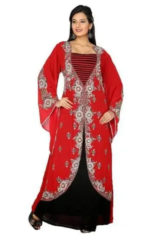 Picture of Radhe Designer Multicolor Georgette Kaftan Dress for Women - F6898
