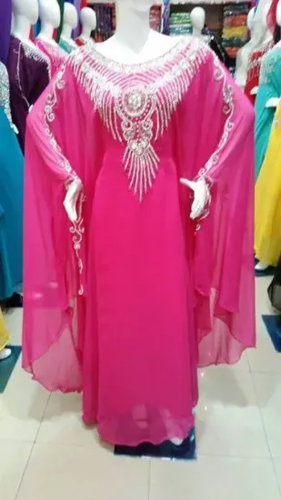 Picture of a wedding dress with sleeves,abaya,jilbab,kaftan dress,