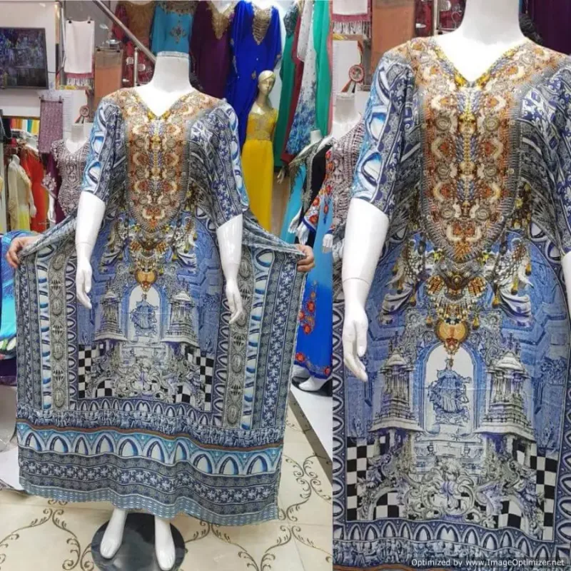 Picture of Radhe Designer White Georgette Kaftan Dress for Women - F2653