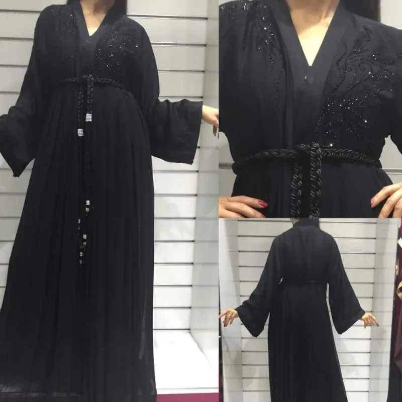 Picture of Radhe Designer Black Georgette Kaftan Dress for Women - F2753