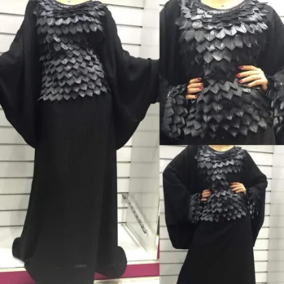 Picture of White Georgette Arabian Style Gown for Women - Style F2756