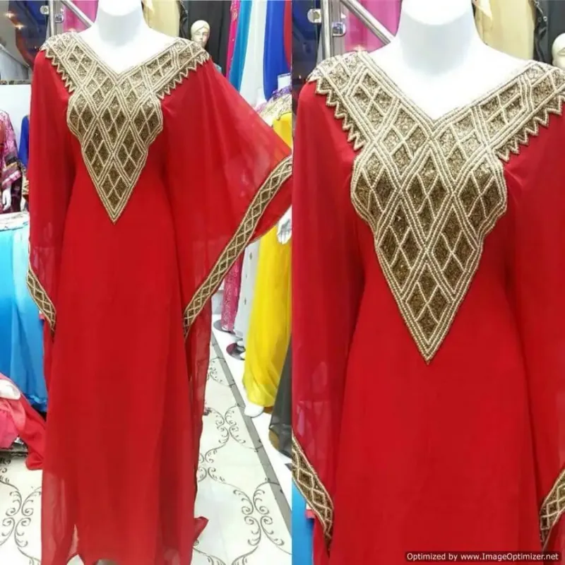 Picture of Radhe Designer Pink Cotton Kaftan Dress for Women - F2803