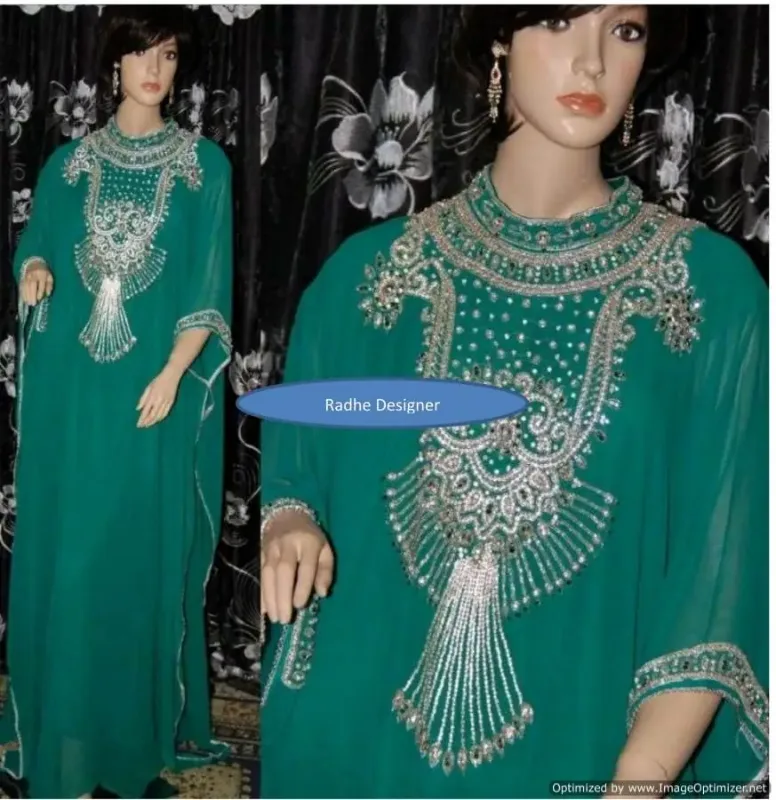 Picture of Radhe Designer Multicolor Georgette Kaftan Dress for Women - F9625