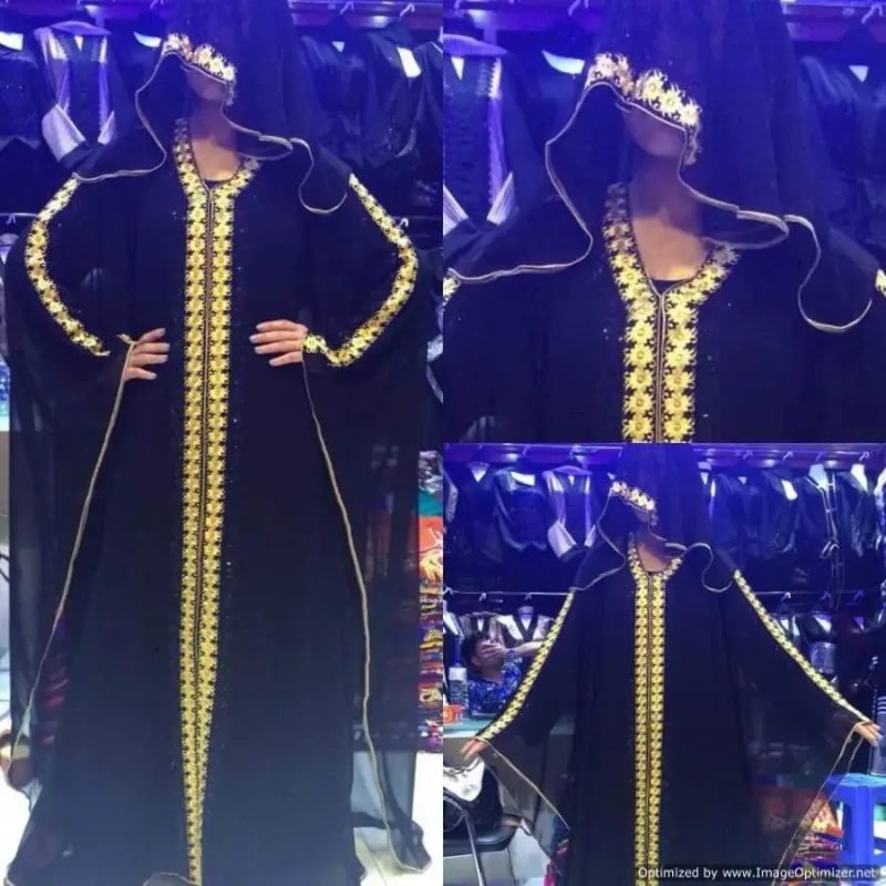Picture of Radhe Designer Black Georgette Kaftan Dress for Women - F2787