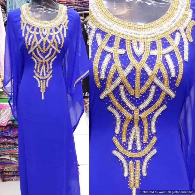 Picture of Radhe Designer Blue Georgette Kaftan Dress for Women - F2814