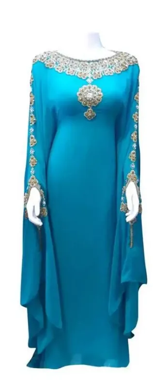 Picture of Radhe Designer Black Georgette Kaftan Dress for Women - F9661