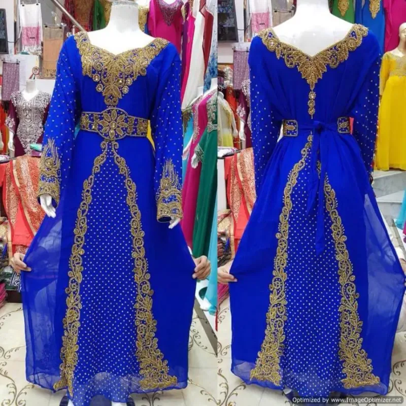 Picture of Radhe Designer Multicolor Georgette Kaftan Dress for Women - F2827