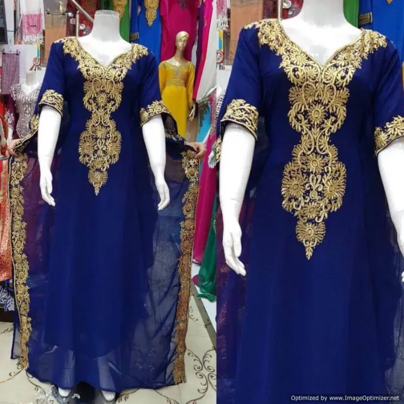 Picture of Radhe Designer Purple Georgette Kaftan Dress for Women - F2823