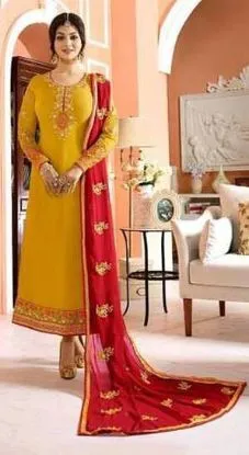 Picture of indian pakistani kalamkari anarkali salwar suit xl gown