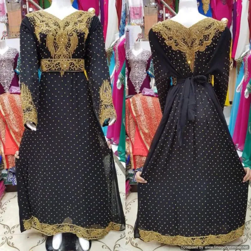 Picture of Radhe Designer Multicolor Georgette Kaftan Dress for Women - F2828