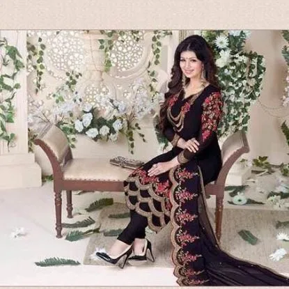 Picture of indian pakistani kalamkari salwar suit heavy dress wedd