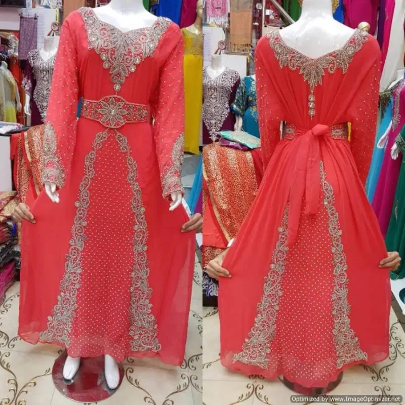 Picture of Radhe Designer Multicolor Georgette Kaftan Dress for Women - F2825