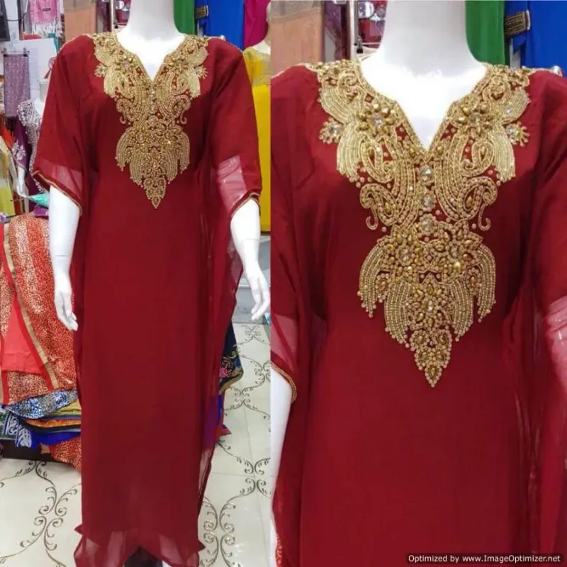 Picture of Radhe Designer Multicolor Georgette Kaftan Dress for Women - F2834