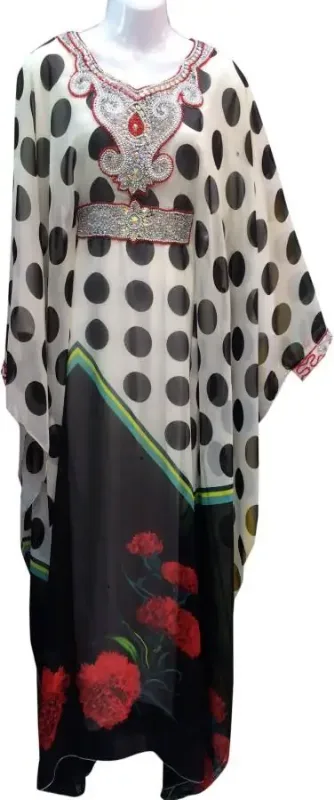 Picture of Radhe Designer Multicolor Georgette Kaftan Dress for Women - F2366