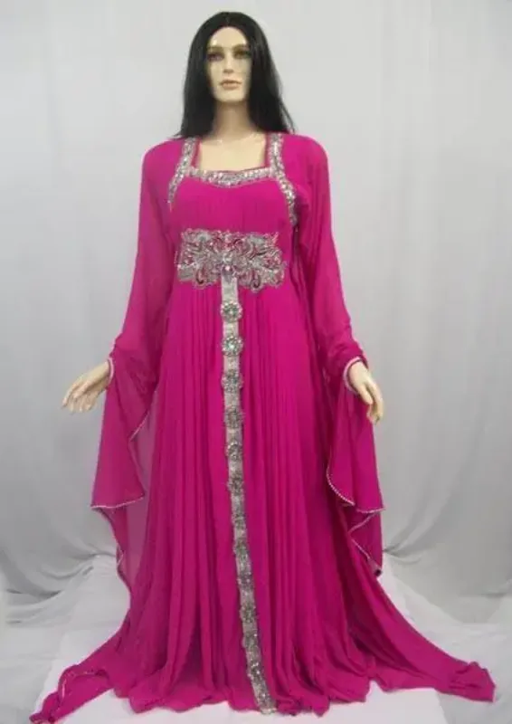 Picture of Radhe Designer Purple Georgette Kaftan Dress for Women - F9414