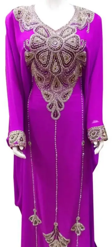 Picture of Radhe Designer Black Georgette Kaftan Dress for Women - F9189