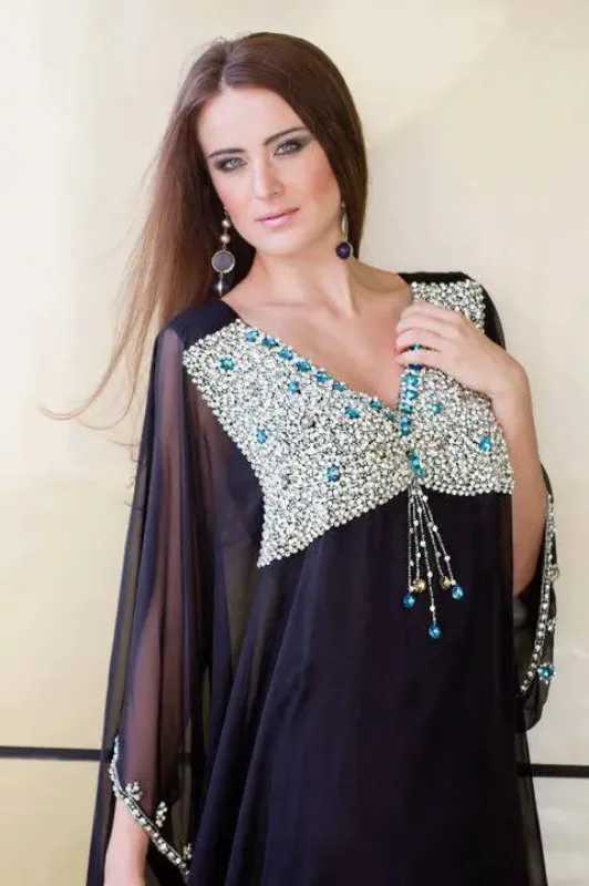 Picture of Radhe Designer Multicolor Georgette Kaftan Dress for Women - F9209