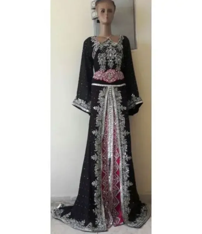 Picture of Radhe Designer Black Georgette Kaftan Dress for Women - F10680