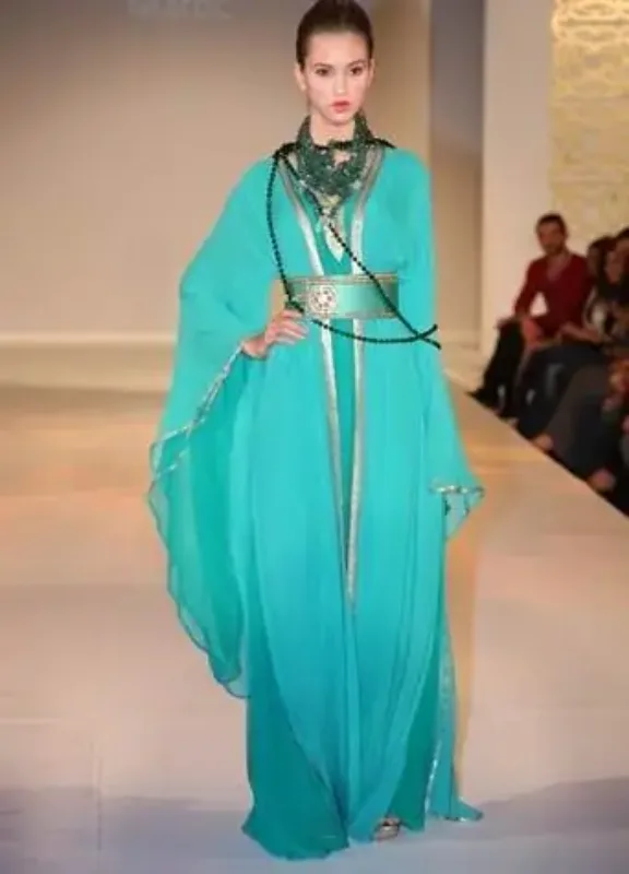 Picture of Radhe Designer Multicolor Georgette Kaftan Dress for Women - F6579