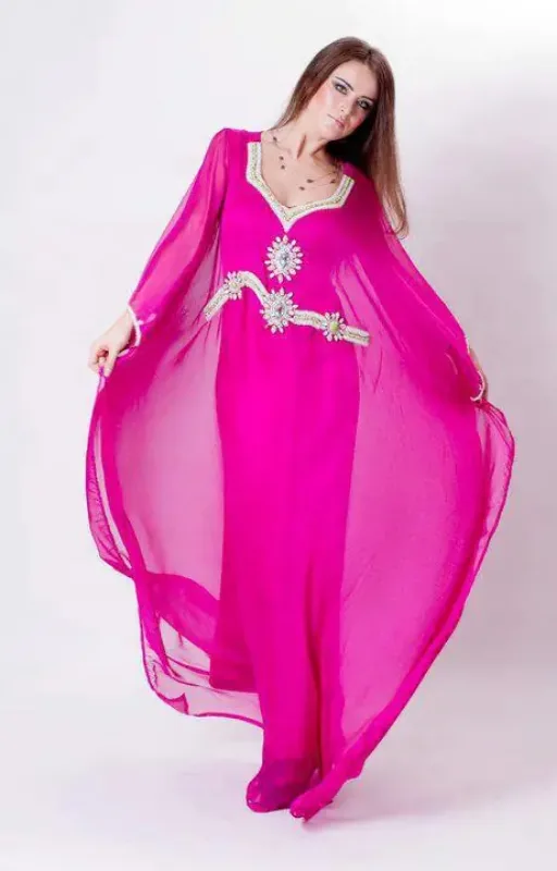 Picture of Radhe Designer Multicolor Georgette Kaftan Dress for Women - F9248