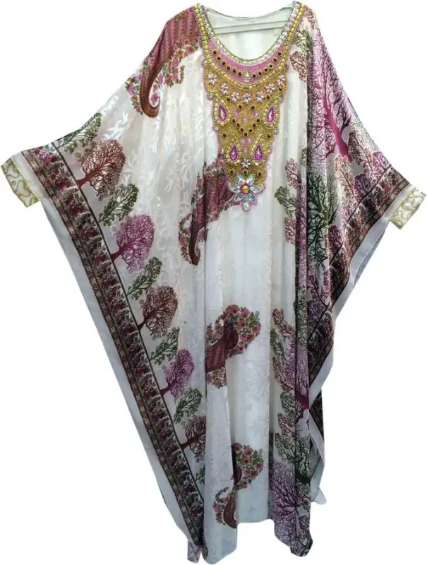 Picture of Radhe Designer Pink Cotton Kaftan Dress for Women - F2344