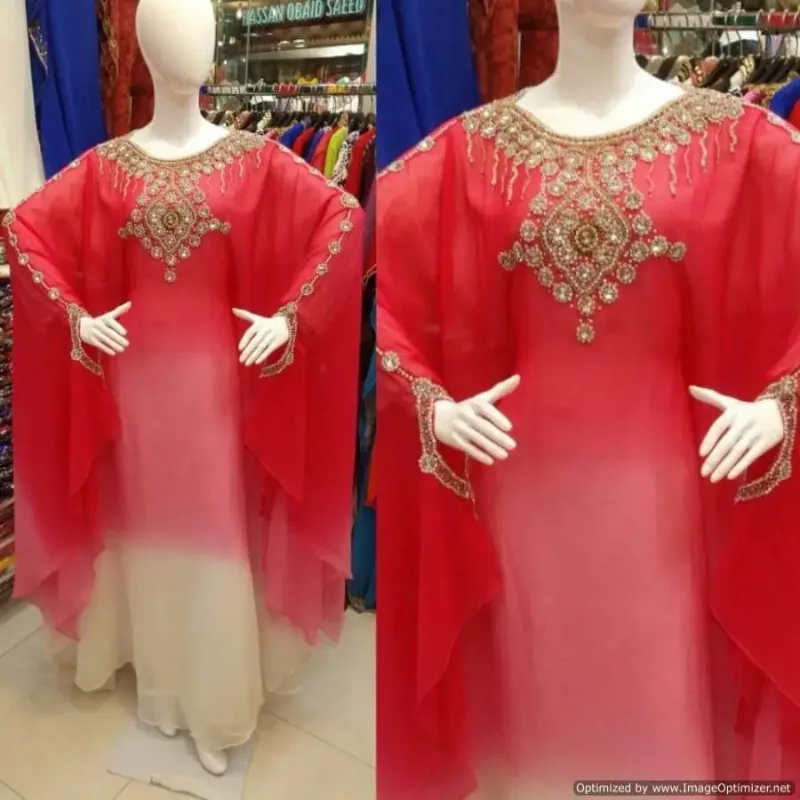 Picture of Radhe Designer Yellow Georgette Kaftan Dress for Women - F2425
