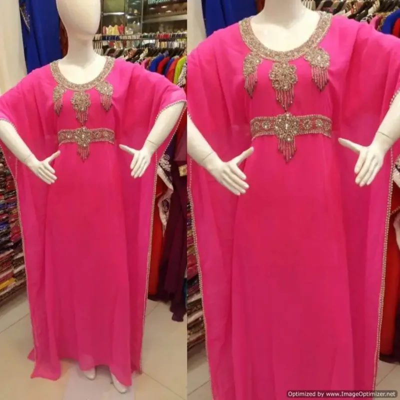 Picture of Radhe Designer Black Georgette Kaftan Dress for Women - F2424
