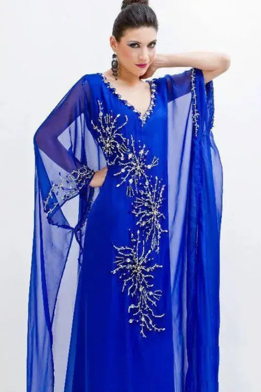 Picture of Radhe Designer Purple Georgette Kaftan Dress for Women - F9261