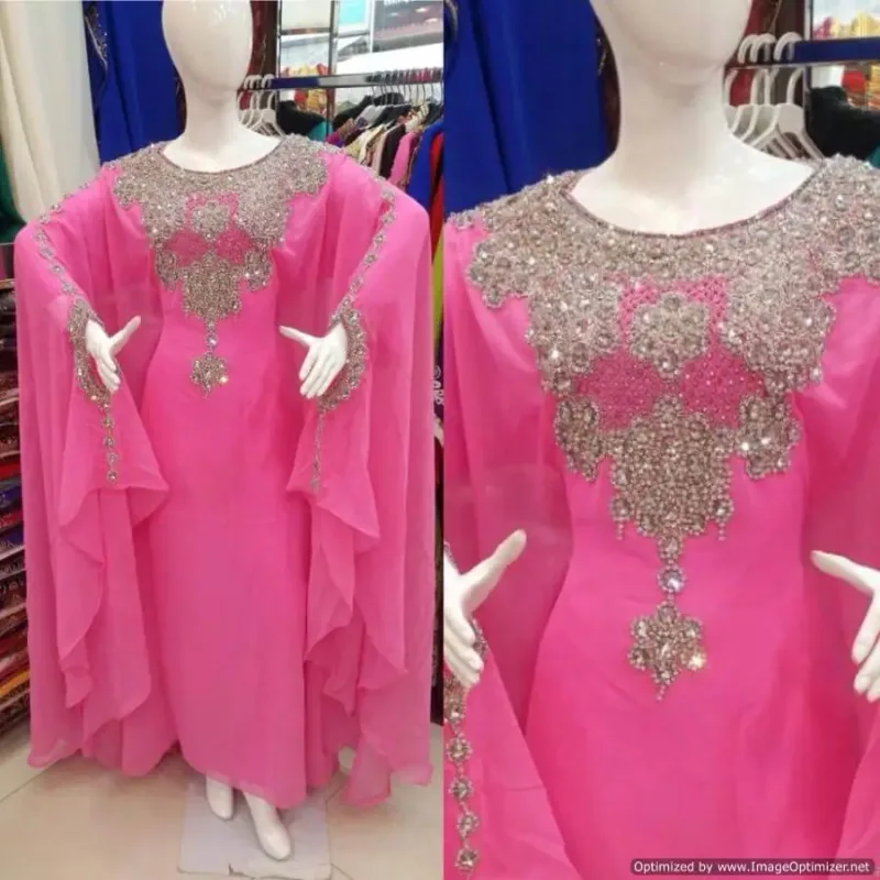 Picture of Radhe Designer Black Georgette Kaftan Dress for Women - F2413