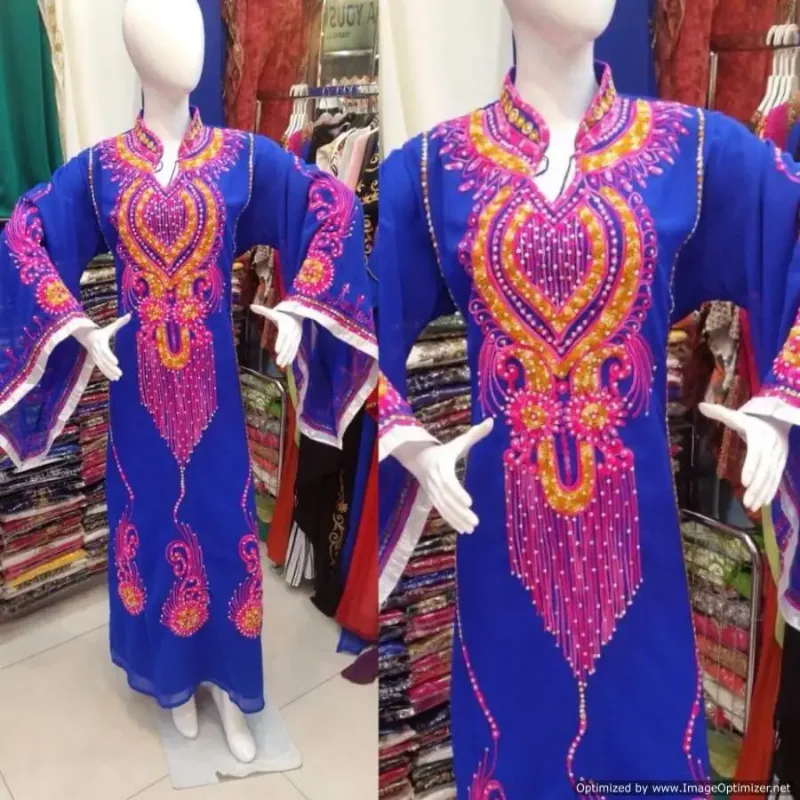 Picture of Radhe Designer Multicolor Georgette Kaftan Dress for Women - F2418