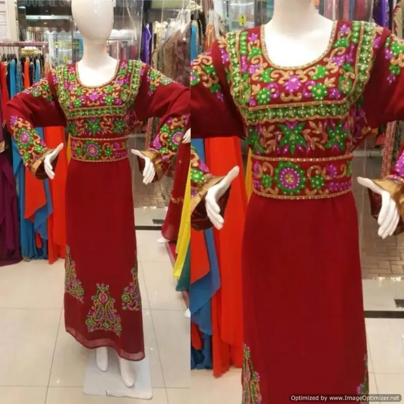 Picture of Radhe Designer Multicolor Georgette Kaftan Dress for Women - F2419