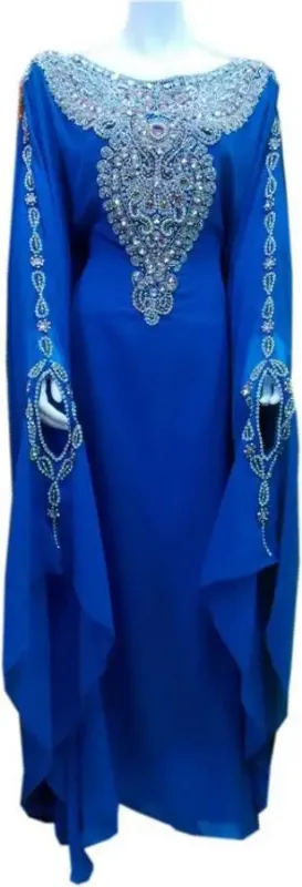 Picture of Radhe Designer White Georgette Kaftan Dress for Women - F9256