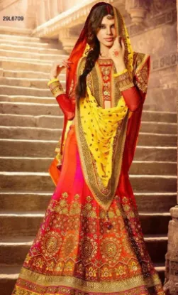 Picture of indian pakistani shalwar designer anarkali ethnic beige