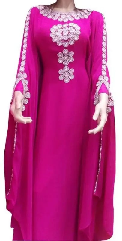 Picture of Radhe Designer Black Georgette Kaftan Dress for Women - F9257