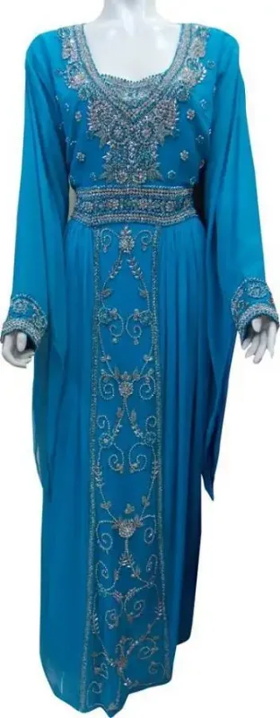 Picture of Radhe Designer Blue Georgette Kaftan Dress for Women - F9252