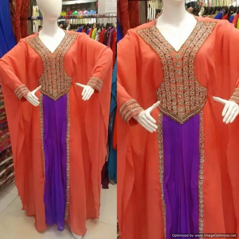 Picture of Radhe Designer Multicolor Georgette Kaftan Dress for Women - F2431