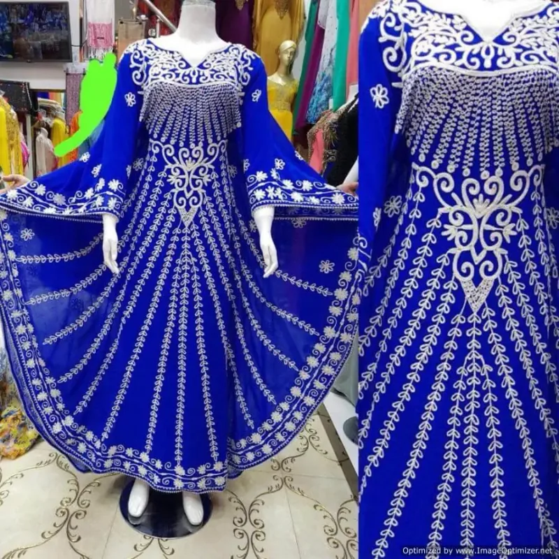 Picture of Radhe Designer Multicolor Georgette Kaftan Dress for Women - F2438