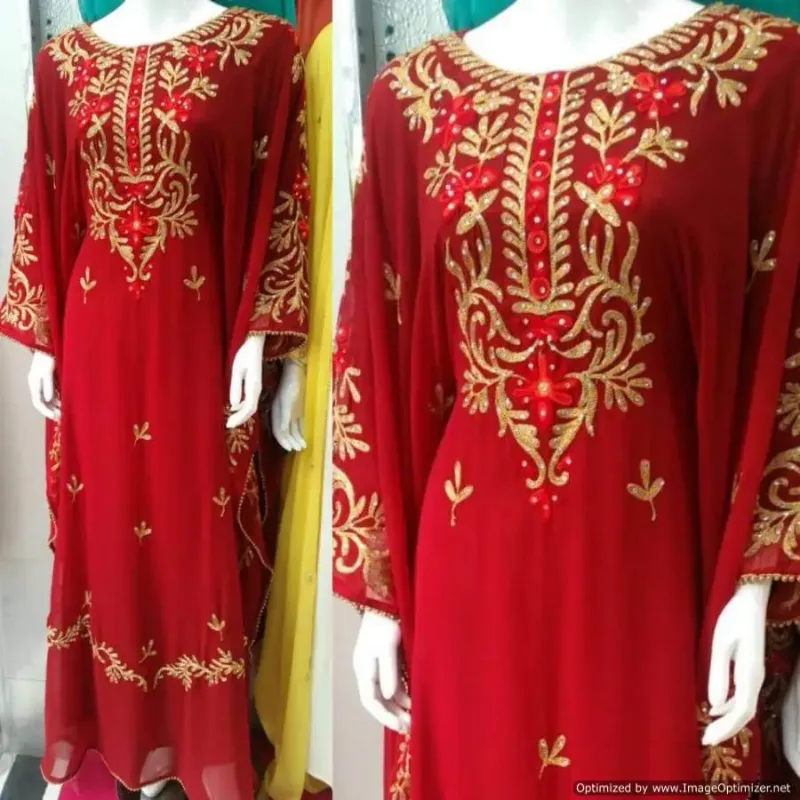 Picture of Radhe Designer Multicolor Georgette Kaftan Dress for Women - F2435
