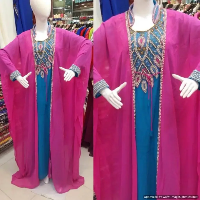 Picture of Radhe Designer Purple Georgette Kaftan Dress for Women - F2432