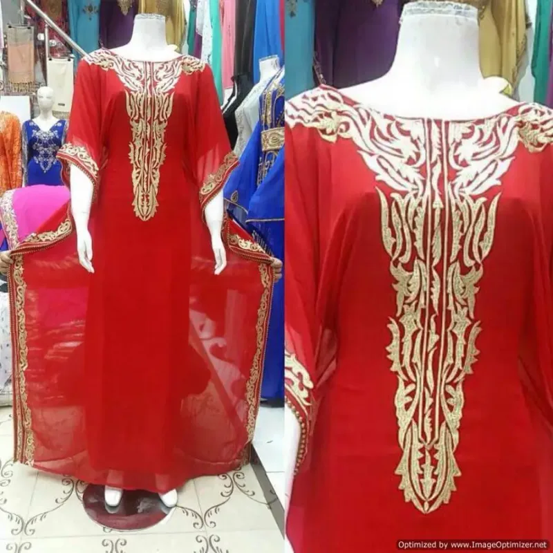 Picture of Radhe Designer Yellow Georgette Kaftan Dress for Women - F2442