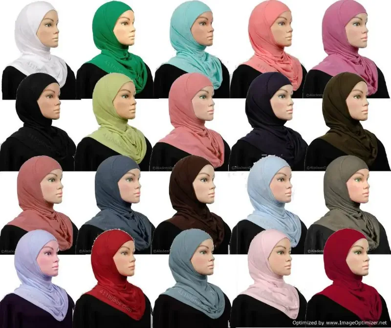 Picture of Pink Cotton Hijab Scarf for Women - Elegant Style