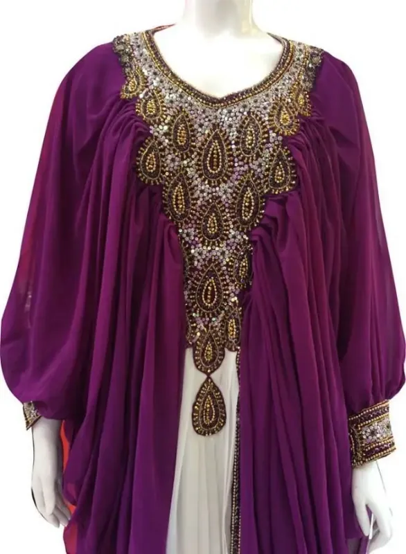 Picture of Radhe Designer Black Georgette Kaftan Dress for Women - F9304