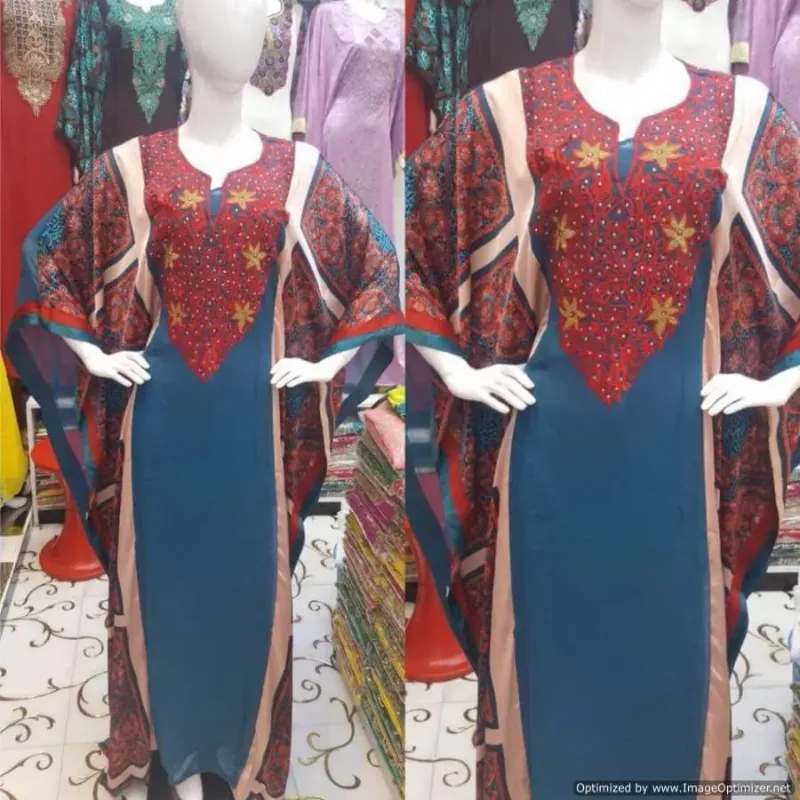 Picture of Radhe Designer Multicolor Georgette Kaftan Dress for Women - F2468