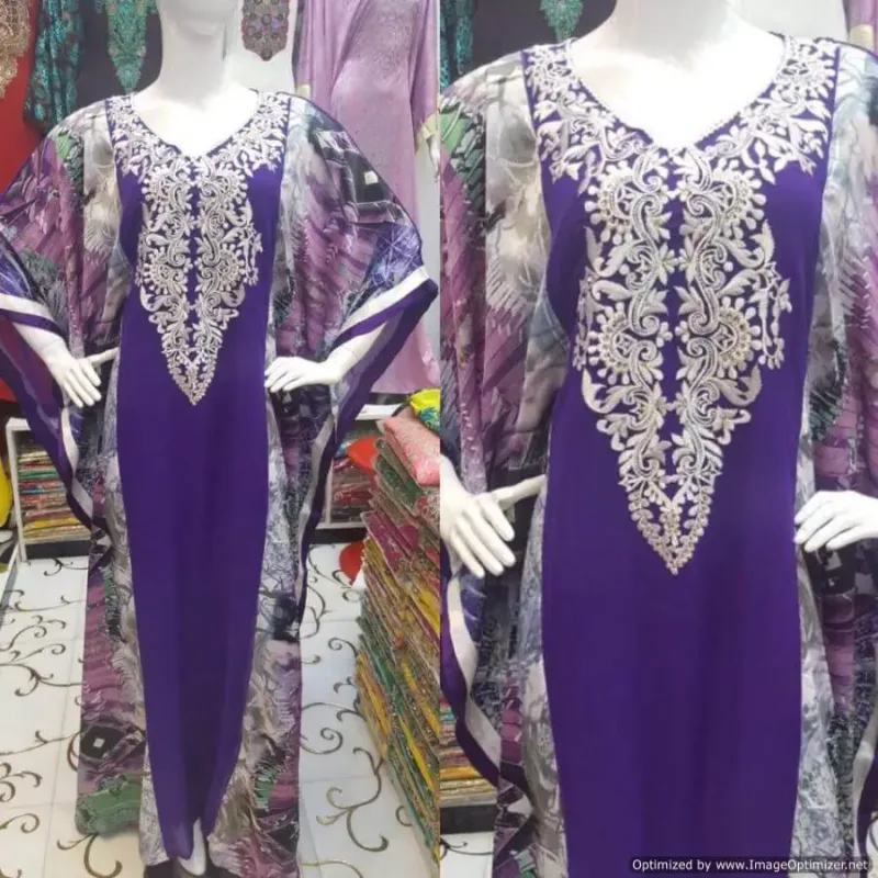 Picture of Radhe Designer Black Georgette Kaftan Dress for Women - F2464